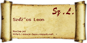 Szűcs Leon névjegykártya