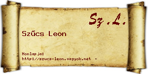 Szűcs Leon névjegykártya