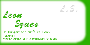leon szucs business card